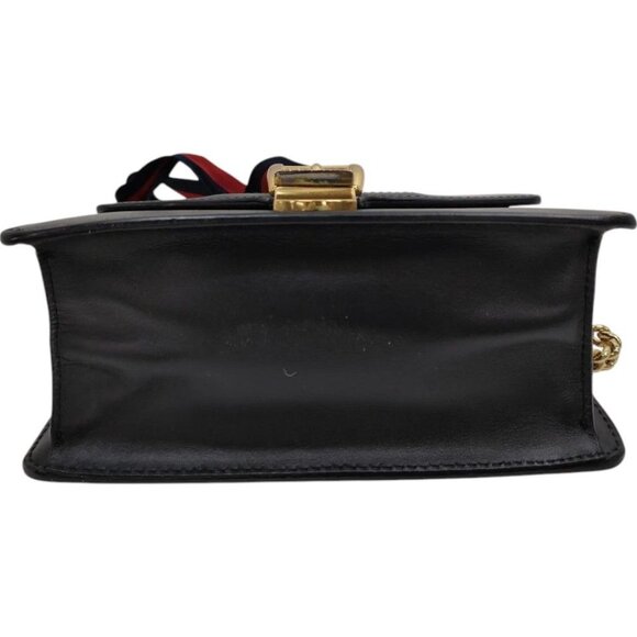 137580BQ (X6) Gucci Crossbody Bag Sherry Line Black Leather - Picture 3 of 9